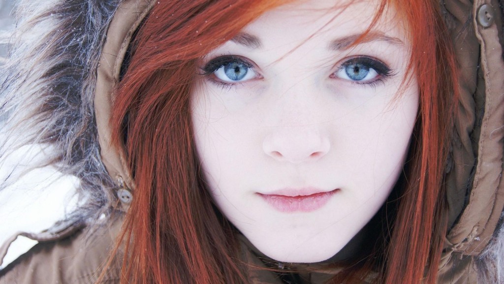 Redhead blue eyes