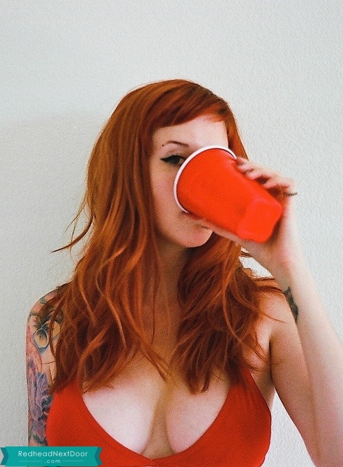 redhead solo cup