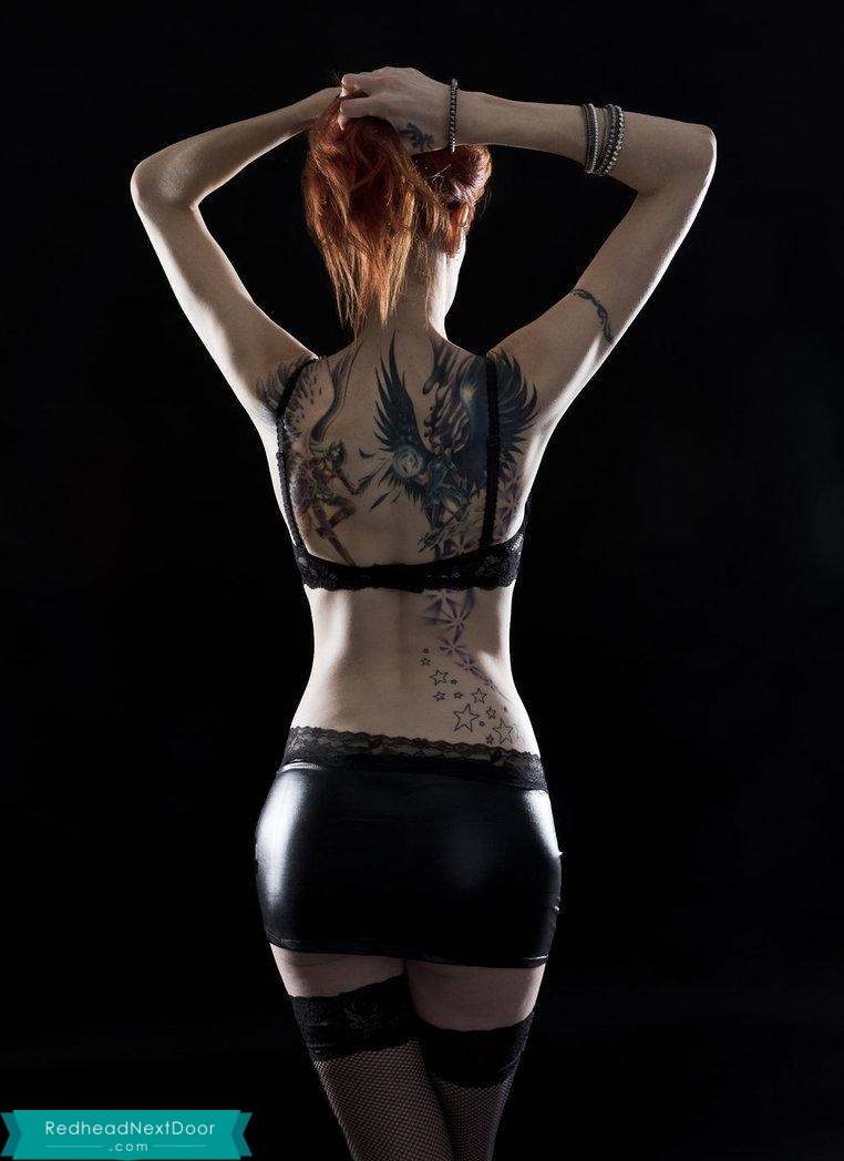 hot redhead with tattoos