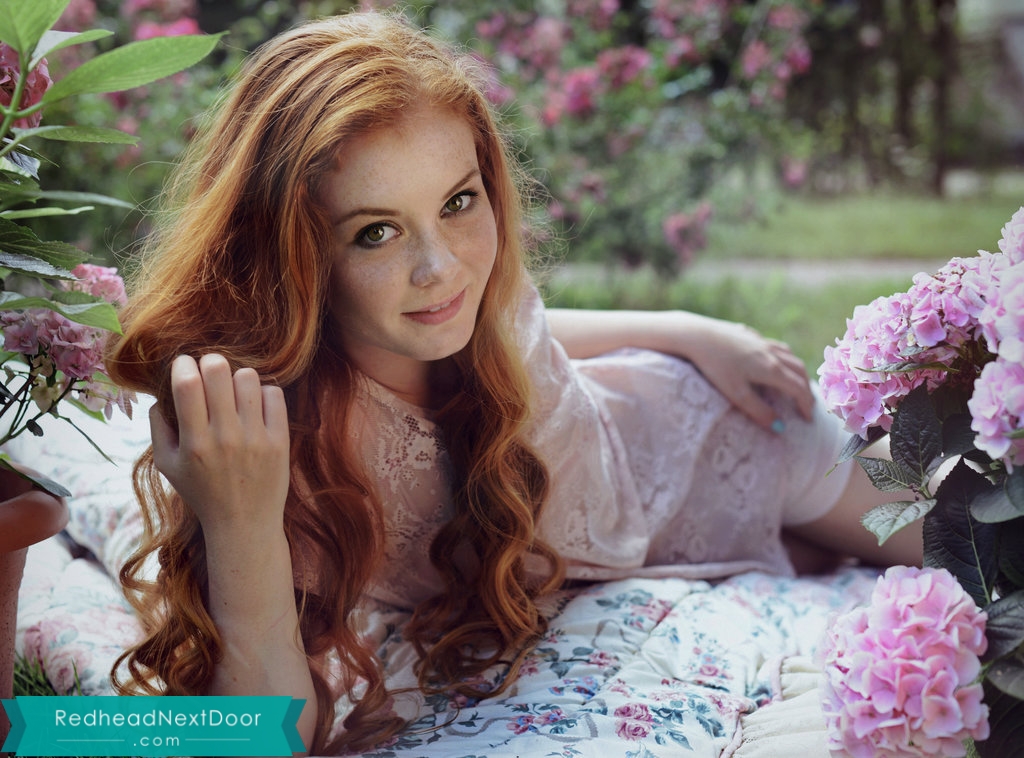 Smiling beautiful redhead