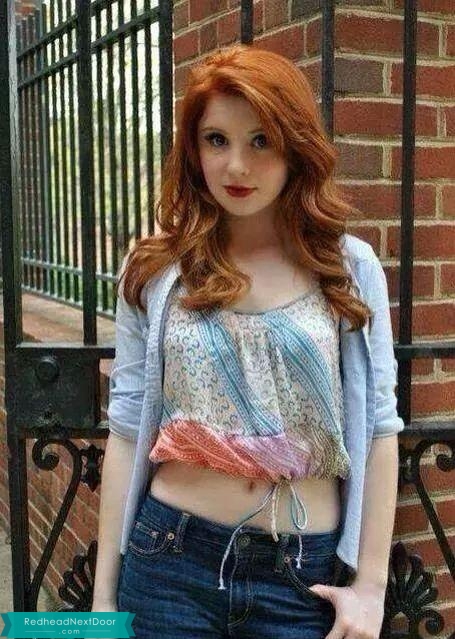 Cute Redhead Outside By The Gate Redhead Next Door Photo Gallery 