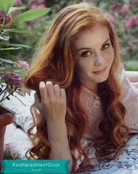 Smiling beautiful redhead