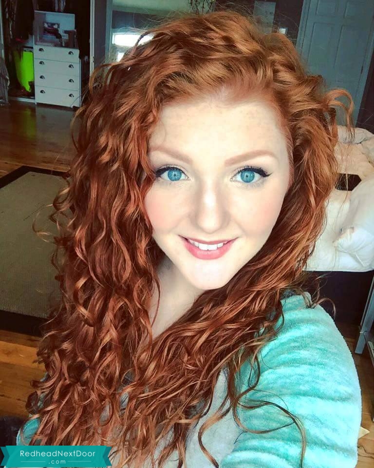 If those heavenly eyes don't get you, the waves of red hair 